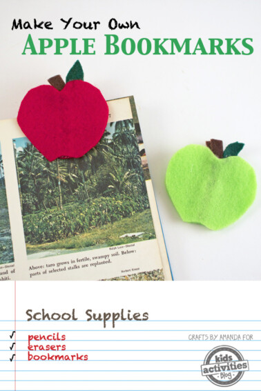 Apple Bookmark Craft