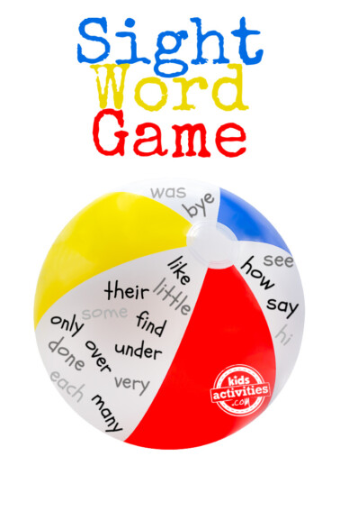 Beach Ball Sight Word Game for Kids - Kids Activities Blog