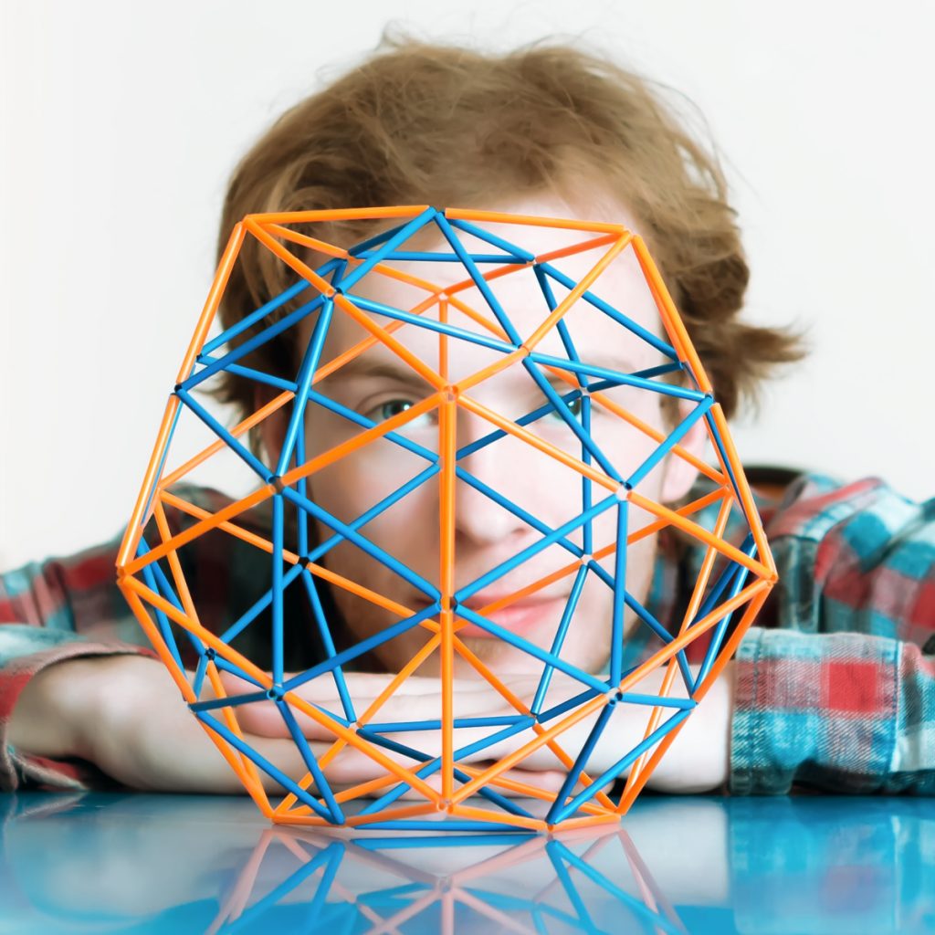 Best Science Fair Ideas for Kids - from elementary to high school - Kids Activities Blog - boy behind geo made of straws