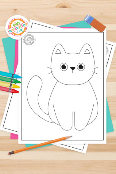 Black Cat Coloring Pages Feature Image