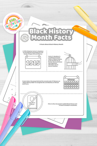 Black History Month Facts Coloring Pages Feature Image