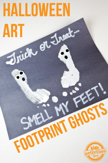 Ghost Footprint Halloween Craft