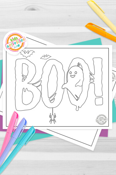 Boo Coloring Pages Feature Image