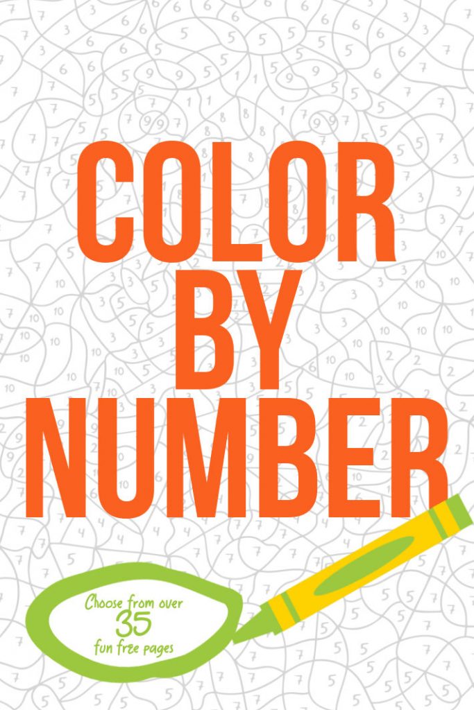 color by number printable pages from Kids Activities Blog
