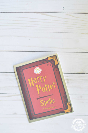 DIY Harry Potter Spell Book Using Free Printable Coloring Pages