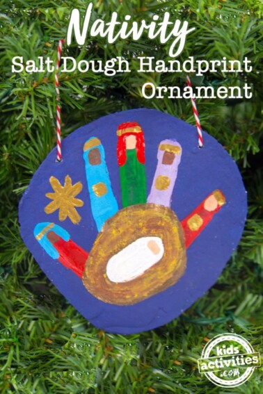 DIY Nativity Salt Dough Ornament - Handprint