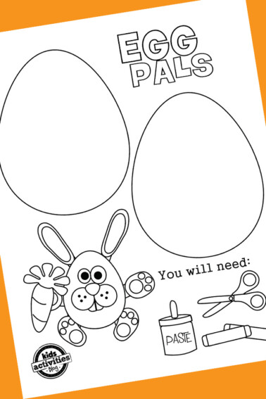 easter coloring page craft