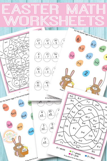 Easter Math Worksheet pdf pack for Kids