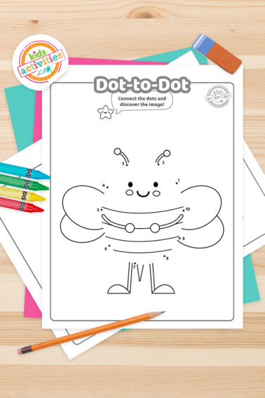 Easy Dot To Dot Coloring Page Feature Image