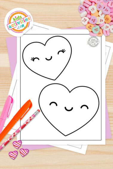 easy valentines day coloring pages