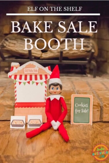 Elf on the Shelf Bake Sale Table Christmas Idea - FREE Printable Elf-on-the-Shelf Bake Sale Prop - Kids Activities Blog