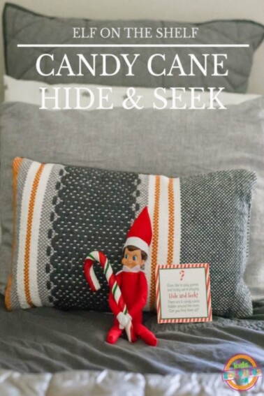 Elf on the Shelf Candy Cane Hide and Seek Christmas Idea - Kids Activities Blog