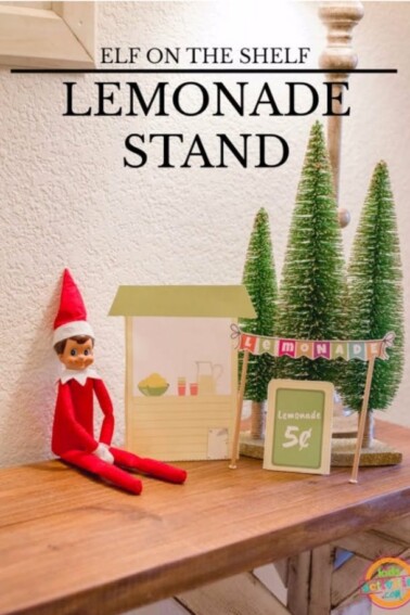 Elf on the Shelf Lemonade Booth Christmas Idea - Free Printable Elf-on-the-Shelf Prop - Kids Activities Blog