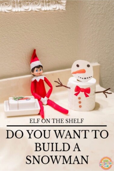 Elf on the Shelf Toilet Paper Snowman Christmas Idea - Free Printable Elf-on-the-Shelf prop - Kids Activities Blog Team
