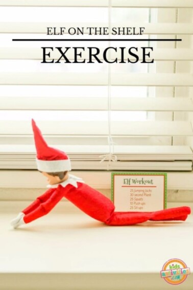 Elf on the Shelf Workout Christmas Idea - Free Printable Elf-on-the-Shelf Prop - Kids Activities Blog