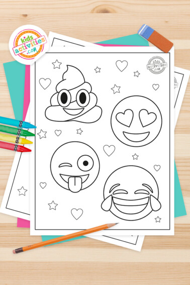 Emoji Coloring Pages Feature Image