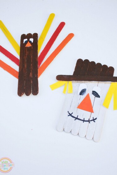 fall popsicle stick crafts - turkey