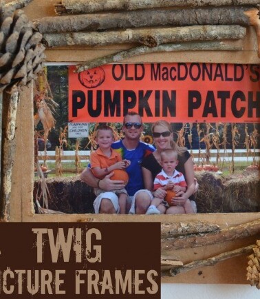 fall twig picture frame