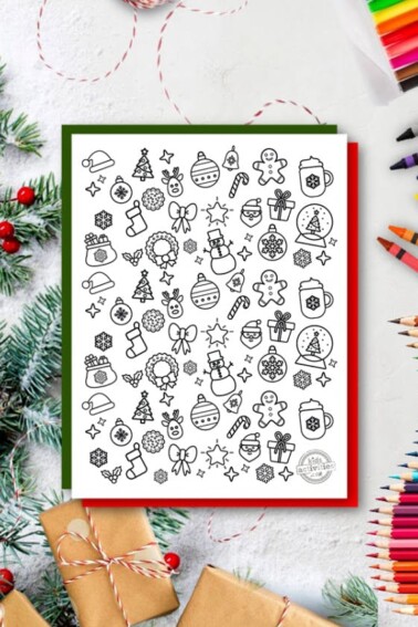 Free & Cute Printable Christmas Doodles To Color! - Free Printable Coloring Pages - Kids Activities Blog