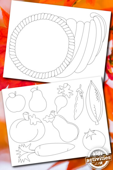 free printable horn of plenty craft template - Kids Activities blog