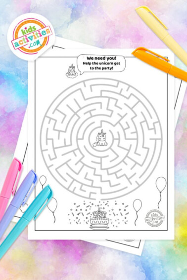 free printable maze for kindergarten and kids