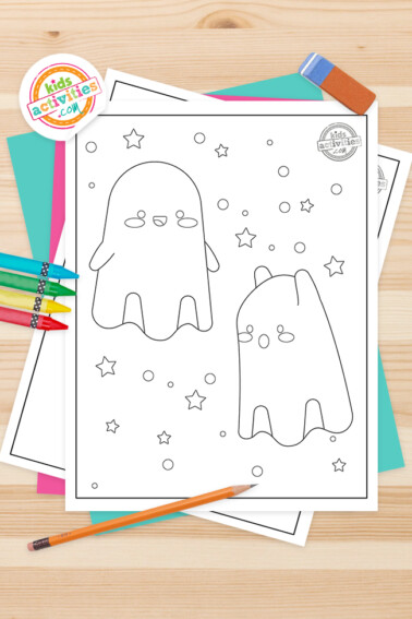 Ghost Coloring Pages Feature Image