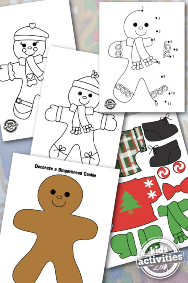 Gingerbread man printable activity sheets for kids - Kids Activities Blog feature