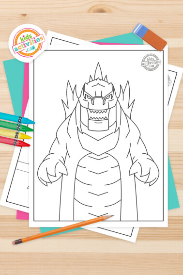 Godzilla Coloring Pages Feature Image