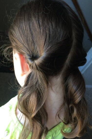 hairstyles for girls - girl with pigtails from back simple hairstyle - Kids Activities Blog