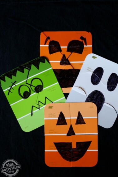 Cute and Simple Halloween Games: Paint Chip Puzzles