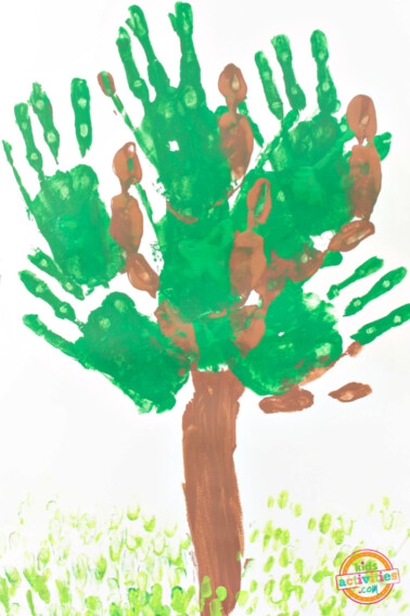 handprint earth day craft for kids