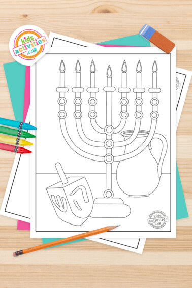 Hanukkah Coloring Pages Feature Image