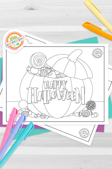 Happy Halloween Coloring Pages Feature Image
