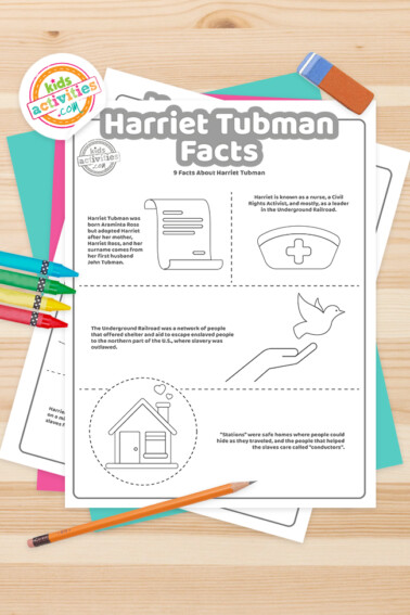 Harriet Tubman Facts Coloring Pages Feature Image