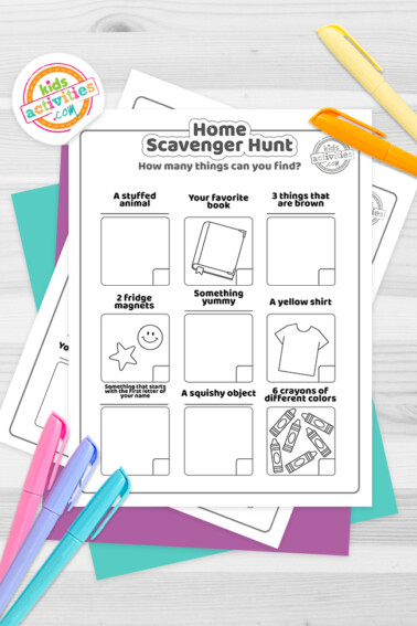 Home Scavenger hunt Coloring Pages Feature Image