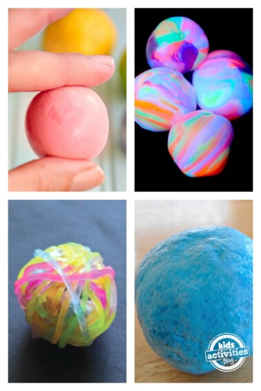 DIY Bouncy Balls will keep your kids entertained for hours. Best yet, many of these can be made with items you already have around the house.