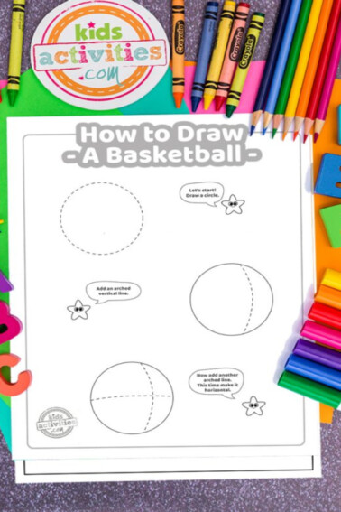 how to draw a basketball