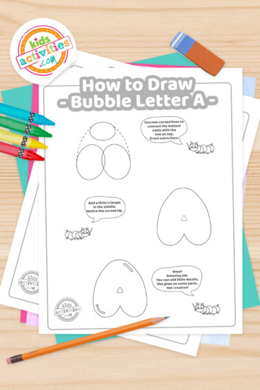 How to Draw a Letter A Bubble Letter