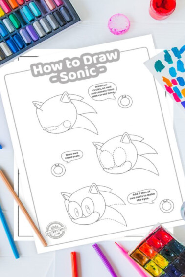How To Draw A Sonic The Hedge Hog