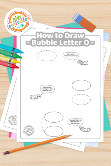 How to draw bubble letter o