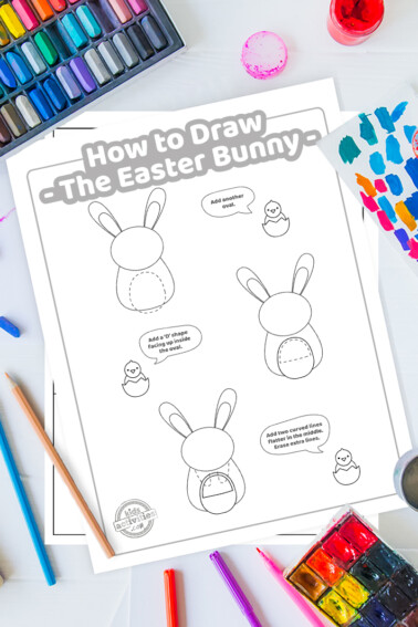 How To Draw the Easter Bunny coloring page