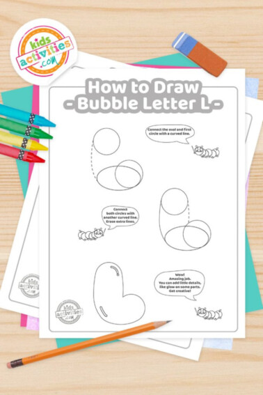 how to draw the letter L in bubble letter graffiti