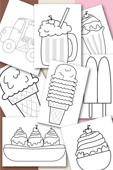 ice cream coloring pages for kids
