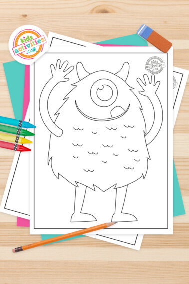 Monster Coloring Pages Feature Image