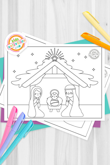 Nativity Coloring Pages Feature Image