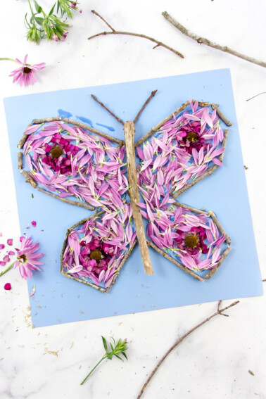easy butterfly collage craft for kids