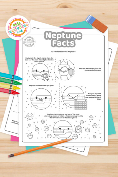 Neptune Facts Coloring Pages Feature Image
