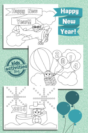 New Years Coloring Pages for Kids