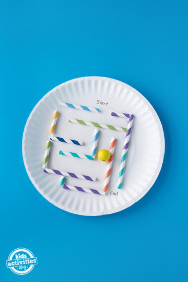 Paper Plate Marble Maze