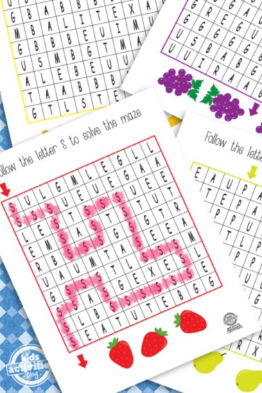 Printable Letter Mazes Worksheets - Free Printables - Kids Activities Blog